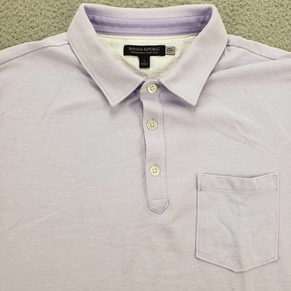 Banana Republic Shirt Mens Large Purple Short Sleeve Casual Preppy Classiccore - Picture 9 of 13